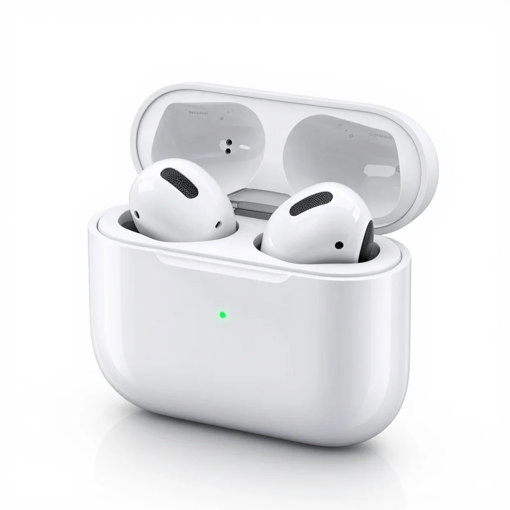 Z-Image product photography example: Prompt 17 - Wireless Earbuds Case